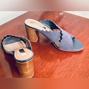 Amelia grace block heels slide sandals